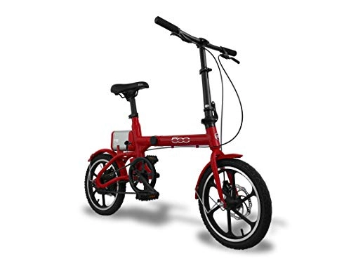 Bici elettriches : Fiat F16, Bicicletta Pieghevole Unisex – Adulto, Rosso, Taglia única