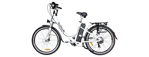 Bici elettriches : Luftek Bici Elettrica Modello 212 ST Bianca 10Ah