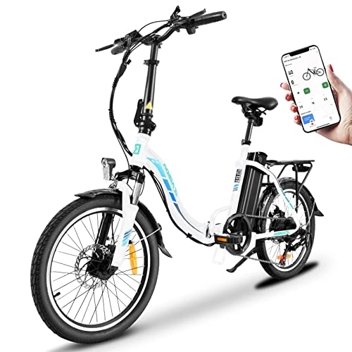 Bicicletas eléctrica : KAISDA Bicicleta eléctrica Plegable de 20 Pulgadas de Aluminio con Motor de 250W, 36V / 12, 5 Ah, batería de Iones de Litio hasta 100 km de Distancia, Cambio de buje Shimano de 7 velocidades–22kg