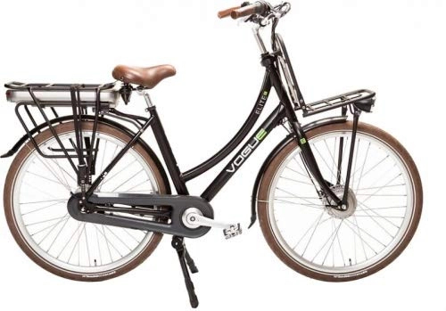 Bicicletas eléctrica : Vogue Elite - Bicicleta eléctrica de ciudad (28 pulgadas, 50 cm, freno de llanta 3G, color negro mate