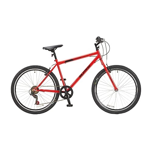 Comfort Bike : Wildtrak - Steel Bike, Adult, 26 Inch, 18 Speed - Red