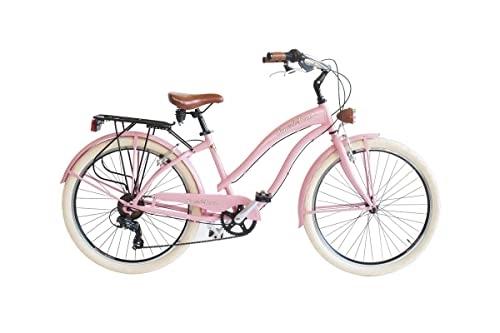 Cruiser Bike : WOMEN'S BIKE SUNONTHEBEACH 26 6V. ALUMINIUM FRAME SIZE 43 PINK