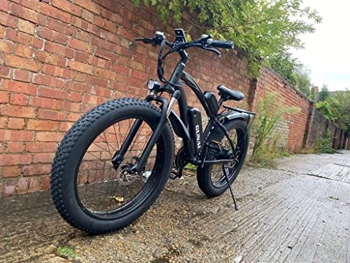 Electric Bike : 【Second hand】CANTAKEL Electric Mountain Bike, 26 Inch Electric Bike, Adult Electric Bike with Back Seat and Hidden Battery, Premium Full Suspension