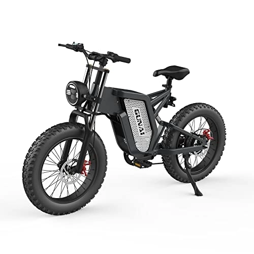 Electric Bike : CANTAKEL Electric Bike, 20 Inch Fat Tire Snow Off-Road Electric Bike with 48V 25AH Removable Lithium Battery, Shimano Professional 7-Speed Transmission and LCD Display.