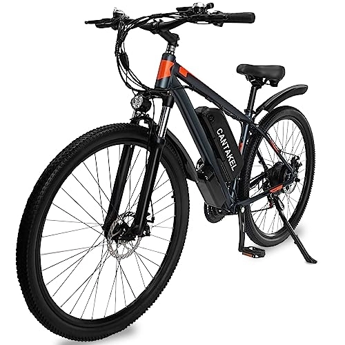 Electric Bike : CANTAKEL Electric bike Electric Bikes For Adults Men 48V15AH E Bike 29" 21-Speed Gearing E Bikes For Men 50N.mAx Torque Adjustable Seat LED Light Comfortable Saddle Electric Bicycle
