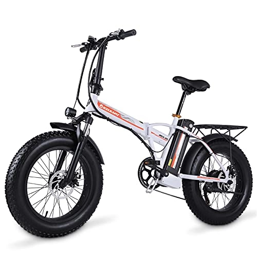 Electric Bike : KELKART Folding Electric Mountain Bike, 20" Electric Bicycle / Commute Ebike with Brushless Motor, 48V 15AH Lithium Battery (Black)