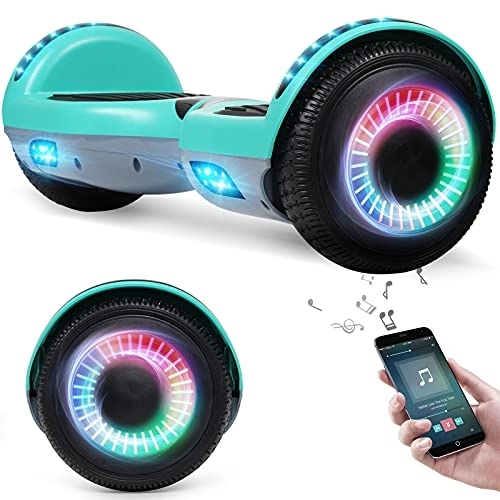 Self Balancing Segway : Hoverboard 6.5 Inch Electric Scooter for Children and Teenagers, Hoverboards with Bluetooth LED Light Self Balance Board, 2 x 300 Watt Motor Electric Scooter