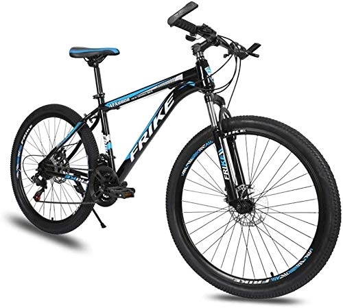 Vélos de routes : ZHNA VTT, Vélo de Route, Queue Dur vélo, 26 Pouces vélo, en Acier au Carbone for Adultes vélo, 21 / 24 / 27 Speed ​​Bike, Vélo coloré (Color : Black Blue, Size : 24 Speed)