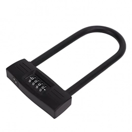 Qirg Bike Lock Bicycle Number Lock, Bike Combination U Padlock Keys Free Shearing Prevention Mechanical Structure Anti Theft for Motorcycle for Electric Vehicle