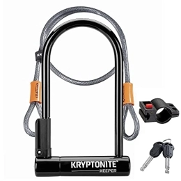 Kryptonite Bike Lock Kryptonite Keeper 12 Standard with Flex - Sold Secure Silver, Black