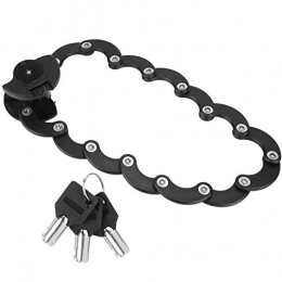 Qirg Accessories QIRG Anti Theft Chain Lock, Bike Security Lock Bike Folding Lock Zinc Alloy Bike Chain Lock, Mountain Bike for Bicycle Motorbike Bike
