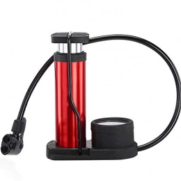 JenLn Accessories JenLn Bike Tire Pump Foot Pump Electric Bicycle Basketball Air Pump Portable Mini High Pressure Bicycle Pump High Pressure Floor Pump (Color : Red, Size : 18cm)