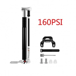 AIRSSON Bike Pump Mini Bike Pump with Pressure Gauge Alloy Bicycle Air Pump with Stabilizing Foot Peg Hand Pump Cycle High Pressure 160 PSI Foot Pump for Road Mountain BMX Floor Pumps for Presta & Schrader Valve