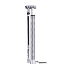 PQXOER Accessories PQXOER Bike Pump Small Portable High Pressure Mini Bicycle Hand Pumps Vertical Basketball Football Inflatable Tube With Barometer (Color : Silver, Size : 282mm)