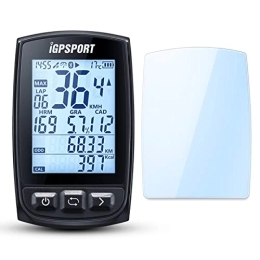 iGPSPORT Accessories iGPSPORT 50S Bike Computer GPS Wireless, 24 Data Cycling Odometer and Speedometer Waterproof with Automatic Wake-up Function and 2.2 Inch LCD Backlight Display Bluetooth ANT+ for MTB Bicycle