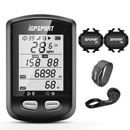 iGPSPORT Cycling Computer iGPSPORT iGS10 Wireless Bike Computer, IPX6 Waterproof Cycling Computer Bluetooth / ANT+ Bicycle GPS combo with bike mount Cadence / Speed Sensor (Combo 5)