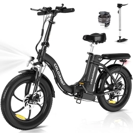 COLORWAY Bici elettriches COLORWAY Bicicletta elettrica, E-bike pieghevole da 20 pollici, 2 modalità di guida Bicicletta da pendolarismo con batteria 36V 15Ah, ebike con motore da 250 W, Unisex adulto, Nero
