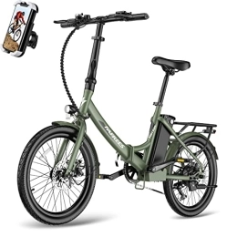 Fafrees  Fafrees F20 Light Bicicletta elettrica pieghevole da 20 pollici, 36 V, 14, 5 Ah, batteria elettrica da donna, 120 kg, 250 W, bicicletta elettrica pieghevole, 25 km / h, mountain bike Shimano 7S (verde)