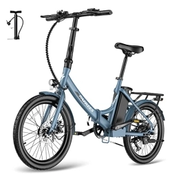 Fafrees  Fafrees F20 Light Bicicletta elettrica pieghevole da 20 pollici, bici elettrica da uomo 36 V 14, 5 AH, bici da 250 W 120 kg, Ebike da donna max. 25 km / h, Shimano 7S, bicicletta pieghevole (blu)