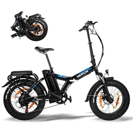VARUN Bici elettriches VARUN E Bike Pieghevole 20" * 4.0" Fat Tire City E-Bike con Motore 250W, batteria 48V 12.5Ah, Bicicletta Elettrica per Donne Uomini, Cambio Shimano 7 Velocit