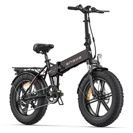 ENGWE  ENGWE Bicicleta Eléctrica Plegable para Adultos, con Neumáticos Todo Terreno de 20"×4.0" para Montaña y Playa Tiene 7 Velocidades y Batería de Litio Removible de 48V 13AH Ebike Adult