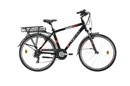 Atala  Modelo Atala 2021 - Bicicleta de trekking eléctrica E-Run FS 7.1, color negro y rojo, motor 500, talla 49 (M)