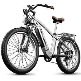 VLFINA  shengmilo 2023 Nueva MX04 Bicicleta Eléctrica Adulto, Motor BAFANG, Batería 48V15AH Gran Capacidad, Suspensión Completa Amortiguación 26 Pulgadas Bicicleta Eléctrica de Montaña