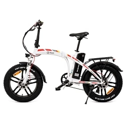 YOUIN NO BULLSHIT TECHNOLOGY  Youin Dubai Bicicleta eléctrica Plegable, Neumáticos Fat 20", Motor 250W, Cambio Shimano 7 Velocidades, Batería Extraíble - Blanco.