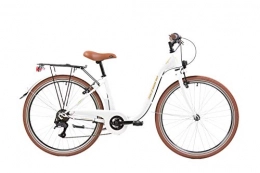 F.lli Schiano Comfort Bike F.lli Schiano Elegance Women's Single Tube Bike, White / Gold, 26 Inch