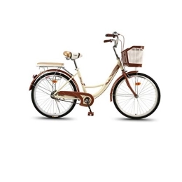 FRYH Comfort Bike FRYH Women's Bicycle, Lightweight And Labor-saving Design, Suitable For People With A Height Of 150cm-170cm To Ride, Beige