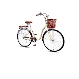 FRYH Bike FRYH Women's Bicycles, Light Commuter Bikes For Work, Suitable For Short-distance Travel And Daily Work, Beige