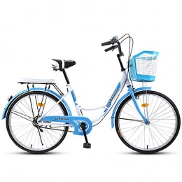One plus one Comfort Bike Ladies Step Through Dutch Style Bicycle, Ladies Classic Traditional Heritage Bicycle, 26" Wheel, Strong Iron Frame Powered Headlight