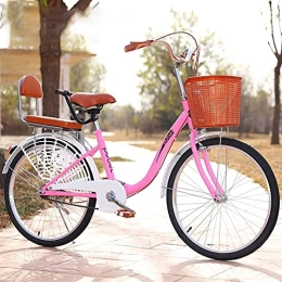 lqgpsx Comfort Bike lqgpsx Urban Commuter Bike, Mens Women City Bicycle, 24 Inch Lightweight Adult City Bicycle for City Riding and Commuting, Includes Pump, Bike Lock (Color:A)