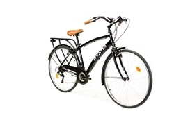 Moma Bikes Comfort Bike Moma Bikes, CITY 28", City Bike, Black, Aluminum, SHIMANO 18 Speeds, Comfort Saddle
