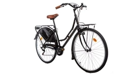Moma Bikes Comfort Bike Moma Bikes, HOLANDA 28" City Bike, Black, SHIMANO 6 Speeds, Comfort Saddle