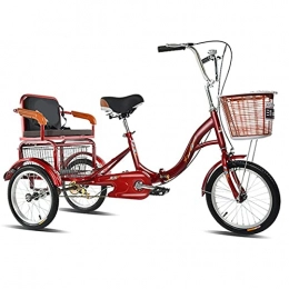  Comfort Bike Pedal 16-Inch Adult Tricycle With Large Basket Foldable Tricycle Low Steps Suitable For Daily Use By Adults Safe And Convenient