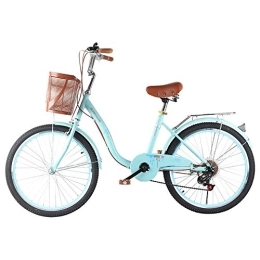 TRGCJGH Bike TRGCJGH Bicycle Adult Ladies Speed Ordinary Retro Lightweight Bicycle 6 Speed 20 Inches, 22 Inches, 24 Inches, B-20inches