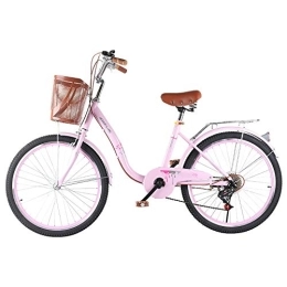 TRGCJGH Bike TRGCJGH Bicycle Adult Ladies Speed Ordinary Retro Lightweight Bicycle 6 Speed 20 Inches, 22 Inches, 24 Inches, C-20inches