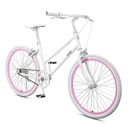 ZXQZ Comfort Bike ZXQZ Cruiser Bikes, 24 Inch Beach Bike for Women, Classic Retro Bicycler, Comfortable Commuter Bicycle for Leisure Picnics Outing (Color : White)