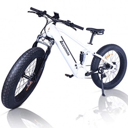 Accolmile Electric Bike Accolmile Electric Bike Adult Fat Tire Beach Snow Electric Bicycle 26 inch, BAFANG BBSHD 48V 1000W Mid Motor with 12.8Ah Removable Lithium Battery, Full Suspension Shimano 9 Speed with LCD Display