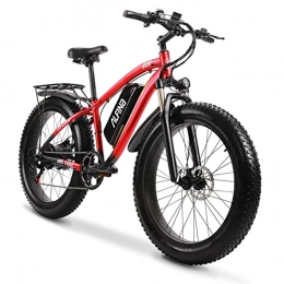ALFINA Electric Bike ALFINA Electric Bike for Adults 26" Fat Tire E-Bike 48 V 17 Ah Removable Battery Lockable Suspension Aluminum Fork Mountain Snow Beach Electric Bicycle