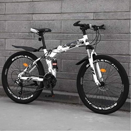 Caisedemeng Bike Caisedemeng Electric Bikes Mountain Bike Foldable 24 Inch Wheel Variable Speed Double Shock Absorption System Women Man Outdoor Sports City Commuter BicycleLarge (Color : White, Size : 21speeds)