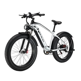 CANTAKEL Electric Bike CANTAKEL 26 Inch Fat Tire Electric Bike with 48V 19AH Removable Lithium Battery, Mountain E-bike LCD Instrument and Hydraulic Brake System