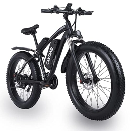 CANTAKEL Electric Bike CANTAKEL Electric Mountain Bike, 26 Inch Electric Bike, Adult Electric Bike with Back Seat and 17AH Battery, Professional 21 Speed Transmission