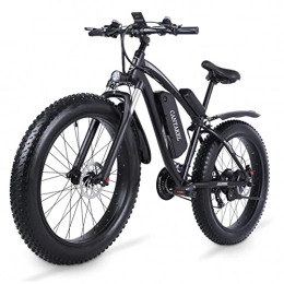 CANTAKEL Electric Bike CANTAKEL Electric Mountain Bike, 26 Inch Electric Bike, Adult Electric Bike with Back Seat and Hidden Battery, Premium Full Suspension, Shengmilo Professional 7 Speed Transmission (Black)