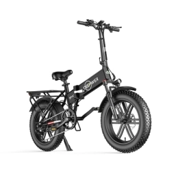 DEEPOWER  DEEPOWER A1 Electric Bicycle for Adults, 250W Motor, Foldable 20" x 4.0 Fat Tire Electric Bike, 25KM / H, 48V 20AH Removable Battery, 7-Speed Gears, Disc Oil Brakes, Mountain Ebike (Black)