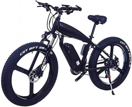 CASTOR Electric Bike Electric Bike 26 Inch 21 / 24 / 27 Speed Electric Mountain Bikes With 4.0" Fat Snow Bicycles Dual Disc Brakes Brakes Beach Cruiser Men Sports Ebikes (Color : 15Ah, Size : BlackB)