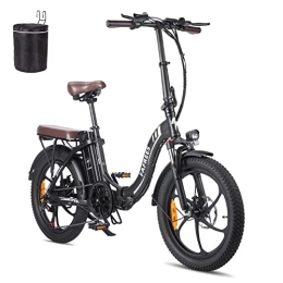 Fafrees  Fafrees Electric Bike, 20 Inch Fat Tire Ebikes，18AH 36V 250W Folding electric bicycle, 70-150KM E-Bike with 3 Riding Modes, SHIMANO 7 Speeds, City e bikes Mountain Bicycle for Adults (Black)