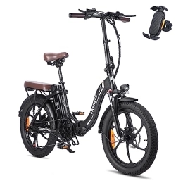 Fafrees Bike Fafrees Folding Electric Bike, 20 inch Fat Tire Ebikes Portables, Battery 18AH 36V. Smart Electric Bicycle with Pedal Assist, 250W City EBike, Height Adjustable, Unisex Adult (black)