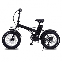 LIU Electric Bike Foldable Electric Bike for Adults 500W 4.0 Fat Tire Beach Electric bicycle 48V 15Ah Lithium Battery Electric Mountain Bike (Color : A)